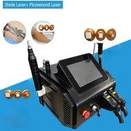 Diode Laser 2 in 1 Tattoo Removal Device Nd Yag Portable Machine 808nm Diode Laser Hair Removal Diod