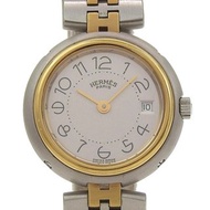 【日本直送】愛馬仕 HERMES Profilé 不鏽鋼石英錶 指針式顯示 銀色錶盤 女士【二手】