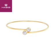 HABIB 585/14K Yellow and White Gold Bangle D01S005-X4