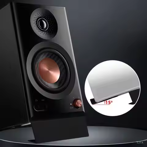 T21A Metal Speaker Stands for 4.5 6.5Inch Speakers AntiSkid Feet Ensure Stability