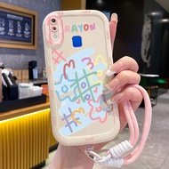 Casing hp for VIVO Y91 Y91i Y93 Y95 Y91C Y1S Y90 Case Cute Cartoon Graffiti Pattern Silicone Phone C