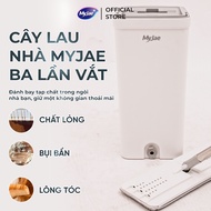 Combo 3 bông lau + 1 cây lau nhà tự vắt kèm thùng 2 ngăn xoay 360 độ thông minh lau sạch nhan