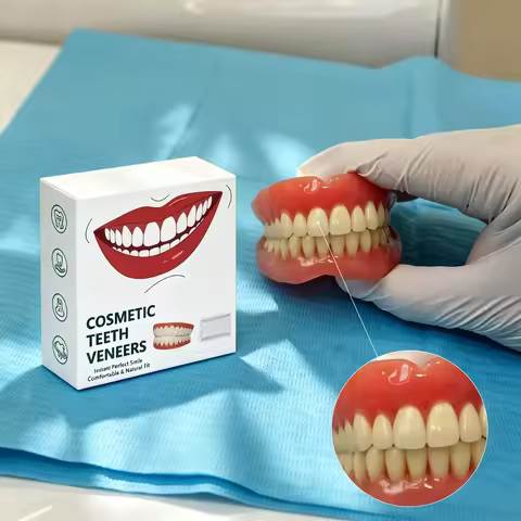 Upgraded Flexible Resin Dentures Snap On Smile Teeth Reusable Comfortable False Teeth Instant Smile 