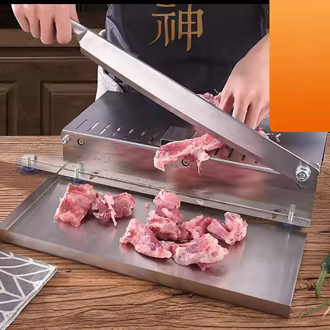 Food Cutter Slicing Machine Beef Bacon Fish Frozen Meat Stainless Steel Home Cutting Adjustable Slic