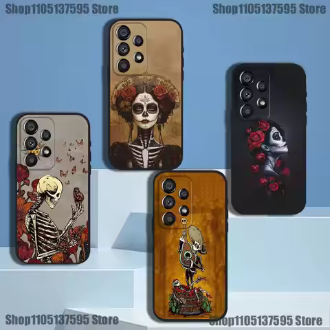 Day of the Dead Mexican Catrina Skull Phone Case For Samsung Galaxy A73,31,32,72,41,53,52,71,22,5G,N