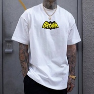 เสื้อยืดแขนสั้น พิมพ์การ์ตูน Batman ร่วมมือกับ Warner Bros, ผู้ชายสบายๆ สำหรับฤดูร้อน