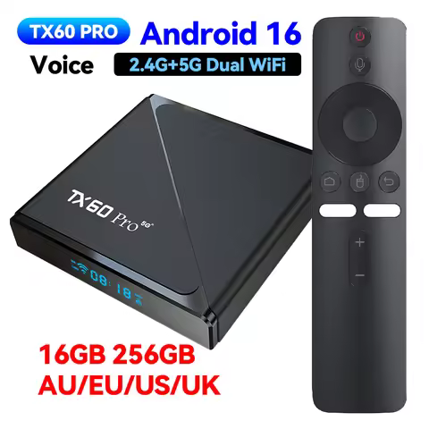Smart TV Box Android 16 16GB 256GB Set Top Box 14K H313 Quad Core 2.4G/5G Dual WiFi Media Player TV
