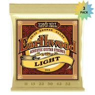 3pack Ernie Ball 2004 / 2003 / 2006/ 2008 Earthwood Acoustic Guitar String Set Light 8020 Bronze All