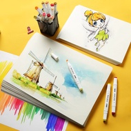 Cartoon Kent Paper Colored Lead Paper Marker Pen with A3a2 Comic Book Paper 8 K4k Open Hand-Painted 