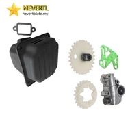 [NEVERTL] Oil Pump Gasket  with Muffler Kit for 038 380 MS380 MS381 038AV Chainsaw