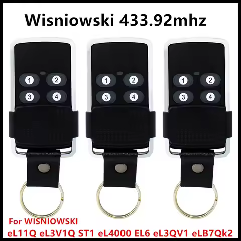 Wisniowski Garage Door Remote Control 433.92mhz Rolling Code For WISNIOWSKI eL11Q eL3V1Q ST1 eL4000 