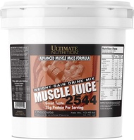 Muscle Juice 2544, Lean Muscle Mass Classic Gainer, Weight Gain Drink Mix, Blend of Whey Protein Con