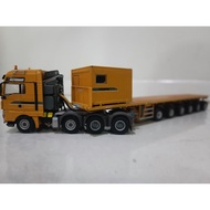 1:50 Liebherr MAN TGX XXL 8 x 4 with 6 Axle ballast trailer and container Liebherr