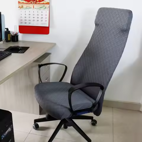 Stretch Computer Game Chair Cover Dustproof Office Armchair Slipcover Elastic Seat Protector for Hom