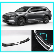 MAZDA CX8(CX-8) 2018-2024 INNER Rear Bumper Guard Trunk Protector Stainless Steel(BLACK CHROME)