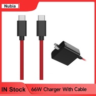 สำหรับ Original ZTE Nubia RedMagic 66W PD Fast Charging Adapter 2M Red Magic 5G Type-C ถึง Type-C 5A