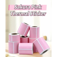 Sakura Pink Thermal barcode Sticker Paper For Xprinter Thermal Printer Waybill Sticker Marklife Phom