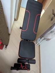 可折疊輕量多功能健身椅啞鈴凳（自取） | Adjustable Weight Bench with Resistance Bands