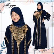 Abiyyuco TA9027A | Gamis Abaya Turkey Anak Perempuan Turki Remaja Hitam Turky Warna dan Putih Mewah