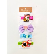 4pcs Handmade Cute Foodie and Pretty Cartoon Design Hair Clip Accessories