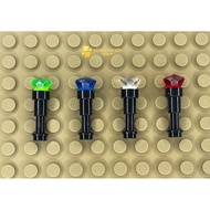 Genuine assembly toy - Combo of 5 staff, black stick with diamonds - minifigures Accessories ID: 646