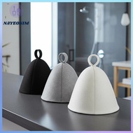 NAY Soft Felt Sauna Hat Heat Resistant Shower Cap Lightweight Sauna Accessory for Home Relaxing Spa 