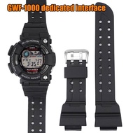 Black Rubber Strap for G-SHOCK GWF-1000 FROGMAN Series Watch Band Men Replacement Silicone Sport Wat