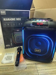 Brodu BTS-1908 BTS 2017 NEW Wireless Bluetooth Karaoke Speaker With Free Dual Digital Rechargeable W