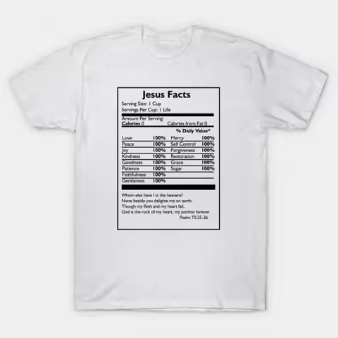 Jesus Facts T Shirt S 5XL Fast Shipping