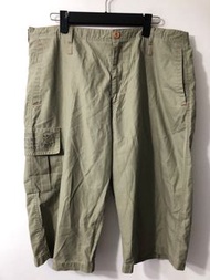 Big Train Military Jeans 36  英吋腰多口袋七分褲military Jeans 淺線色