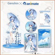 Genshin Impact X ANIMATE Ganyu Kirara Alhaitham Kaeya Freminet badge stands plate quicksand photo ca