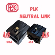 PLK Neutral Link 63A 100A Connection Neutral Box N6/4 N6/10 Fuse TNB Black