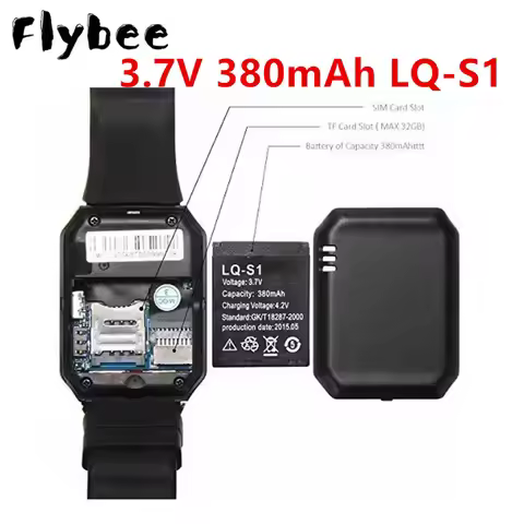 3.7V 380mAh LQ-S1 W9 Smart Watch Battery Rechargeable Li-ion Battery For DZ09 Backup Bateria For KSW