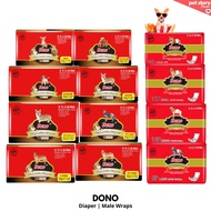 Pet Food☊▦✾Dono Dog Diaper Female or Male Wraps - Mini, XXS, XS Xsmall, Small, Medium, Large, XL, XX