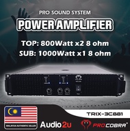 Pro Cobra TRIX-3C881 Pro Sound Power Amplifier (TOP: 800W | SUB: 1000W )