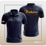 Baju Klinik 2026 Microfiber T Shirt Jersey Collar KKM Kesihatan Malaysia T-Shirt