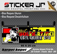 Sticker Karpet Kepet Mobil Pick Up L300 Truck Bus Grandmax Kepet Ebek Penahan Lumpur Uk. 85 x 25