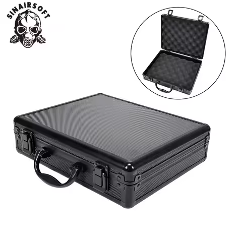 SINAIRSOFT Tactical Pistol Gun Case Aluminum Hard Case with Foam IPSC Airsoft Rifle Hunting Range Ge