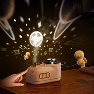 Retro Steam Train Air Humidifier USB Night Light โคมไฟตกแต่งบรรยากาศสี: White-Projection