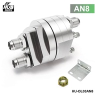 Universal Oil Filter Cooler Sandwich Plate Adapter silver HU-OL03AN8