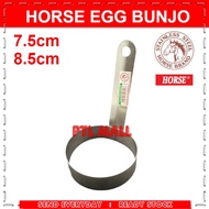 HORSE EGG BENJO STAINLESS STEEL 7.5CM & 8.5CM TELUR ACUAN BANJO BURGER BUNJO