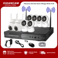 XIHANCAM 5MP Paket CCTV Wireless 10CH Kit Nirkabel Kamera CCTV NVR Wireless Komplit Siap Pasang