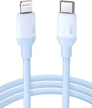 UGREEN iPhone Charger Lightning Cable Silicone [1M Apple MFi Certified] 20W USB C to Lightning PD Fast Charging Cable, Soft Cord Compatible with iPhone 14 Pro Max/14 Plus/13/12/11 Mini, iPad 9, Blue