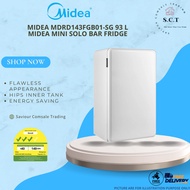 Midea MDRD143FGB01‑SG Mini Fridge 93 L – Energy Efficient 3‑Tick, Self‑Closing Door, Sleek Design