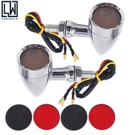 Motorcycle LED Turn Signal Lights Chrome For Sportster XL 1200 883 Iron