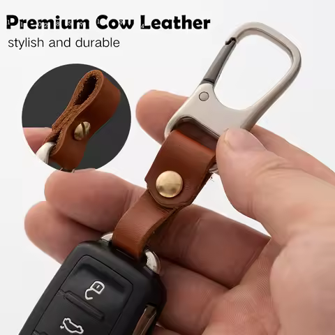 Genuine Leather Key Smart Wallet - EDC Pocket Key Holder & FOB Car Keychain Organizer