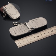 ELLSWORTH Flip Phone Keychain, Y2K Alloy Mini Phone Model Pendant, Vintage Goth Grunge Punk Hanging 