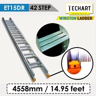 Original WINSTON ET15DR 42 Rungs Premium Aluminium Triple Pole Ladder with Sirim