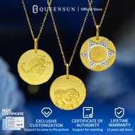 QUEENSUN IGI GIA laboratory cultivates diamond necklaces 14k 18k white gold 18points round bright cu