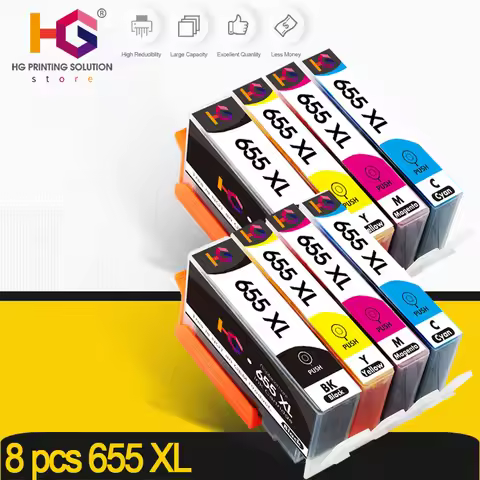 ALIZEO Ink Cartridge HP655 For HP 655 XL With Chip For HP Deskjet 6520 6525 6625 Printer